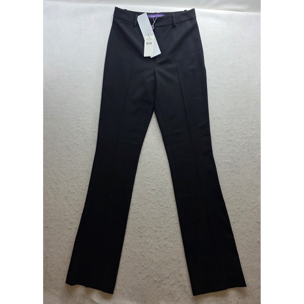 Ralph Lauren Purple Label 290748546001 Women's Black Pleated Dress Pants. Size 2 - Picture 2 of 8